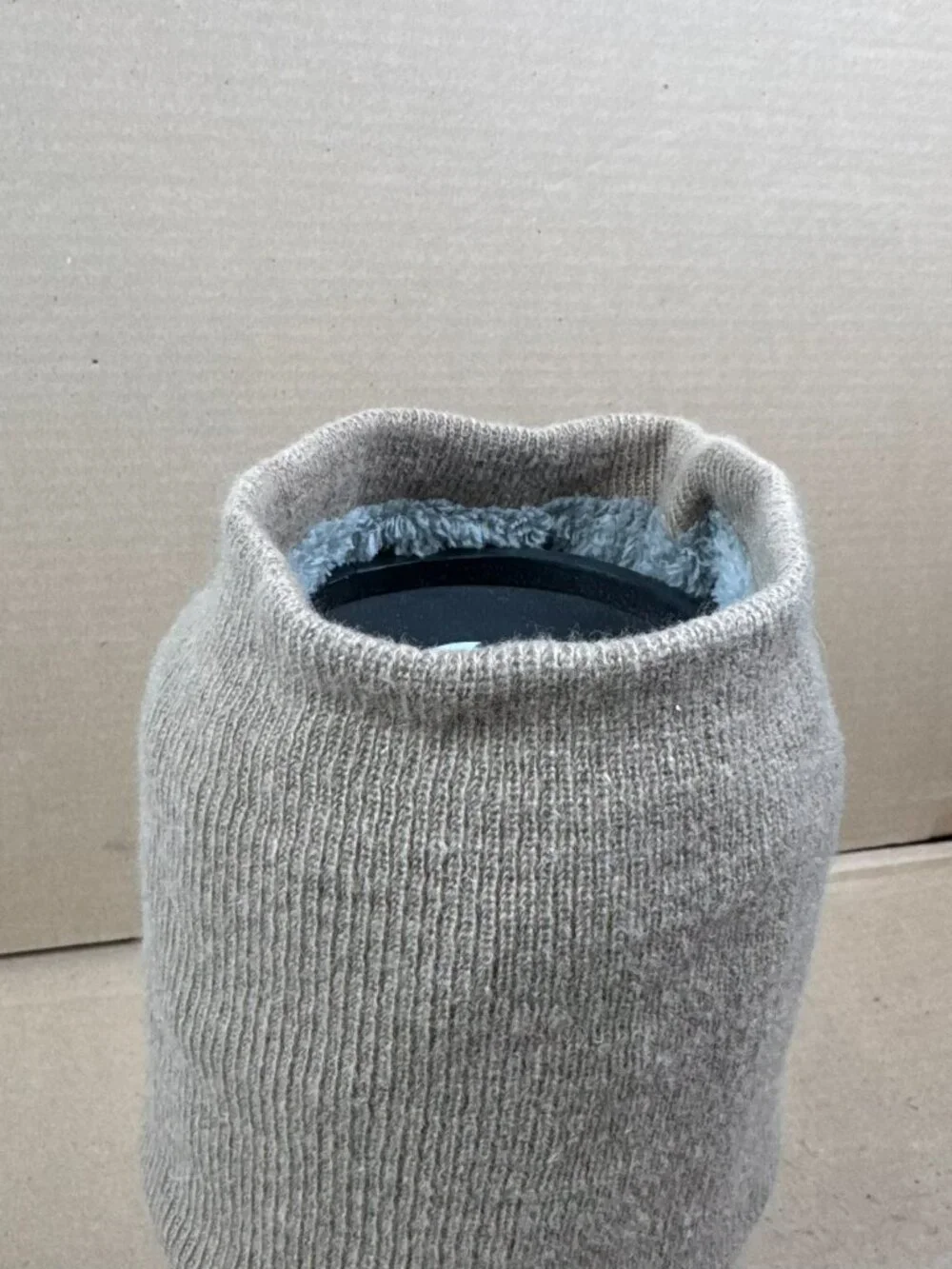 Unisex Winter Fleece-Lined Knit Neck Gaiter / Tube Scarf